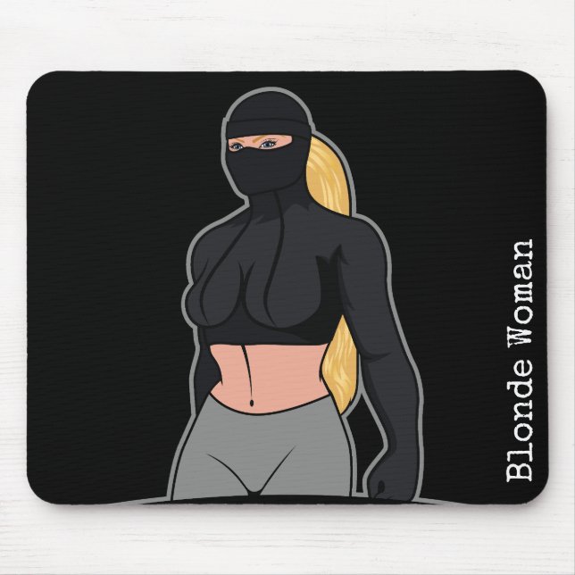Blonde Woman Mousepad Musmatta (Framsidan)