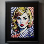 Blonde Woman Pop Art Poster<br><div class="desc">Blonde Woman Pop Art Proportionen är 3:4. Det var designat att skriva ut som 24" x 32"</div>