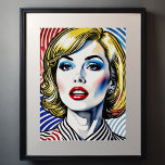 Blonde Woman Pop Art Poster<br><div class="desc">Blonde Woman Pop Art Proportionen är 3:4. Det var designat att skriva ut som 24" x 32"</div>