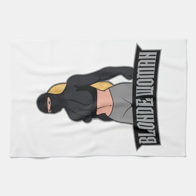 Blonde Woman Tea Towel Kökshandduk (Horisontell)