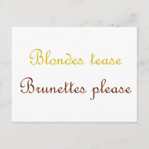 Blondes&Brunette Vykort