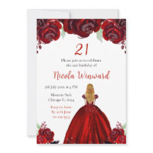 Blondhårig prinsessa röd blomsterfirande födelseda