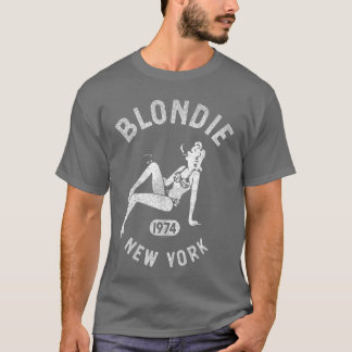 Blondie 1974 New York Pin Up-flicka Vintage Band g T Shirt