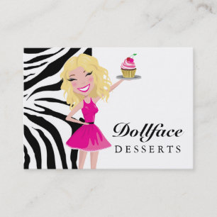 Blondie för 311 Dollface efterrätter sebra Visitkort