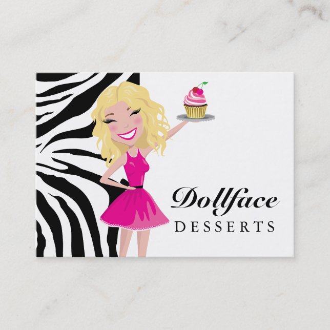 Blondie för 311 Dollface efterrätter sebra Visitkort (Framsida)