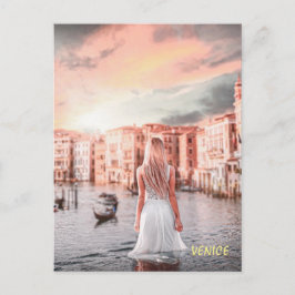 Blondie i Romantic Venedig Helg Vykort