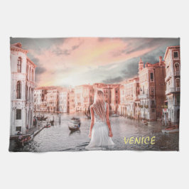 Blondie i Romantic Venedig Kökshandduk