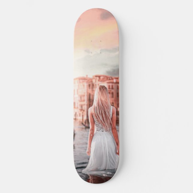 Blondie i Romantic Venedig Mini Skateboard Bräda 18,5 Cm (Framsida)
