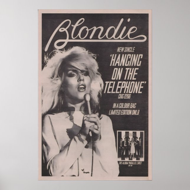 BLONDIE POSTER 1978 original NME - hänger på (Framsidan)