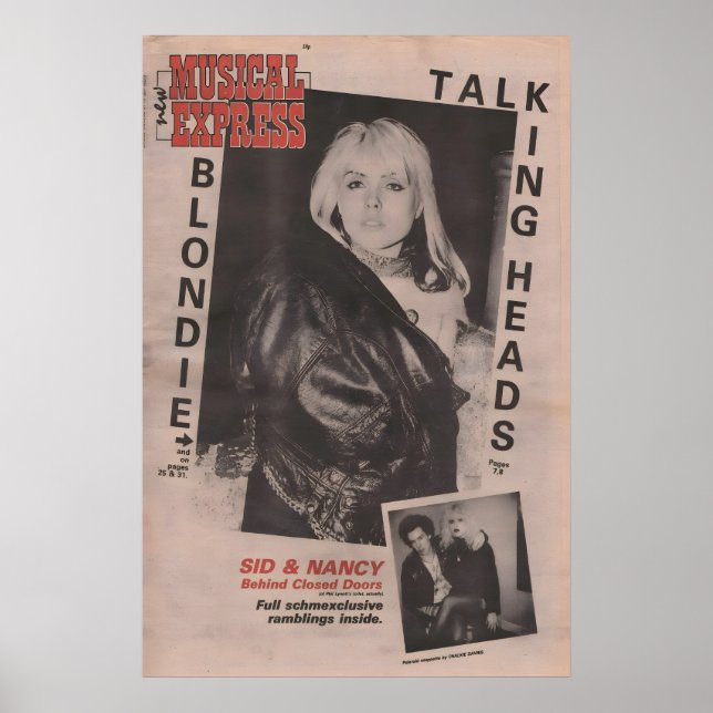 BLONDIE POSTER 1978 original NME - Parallel Lines (Framsidan)
