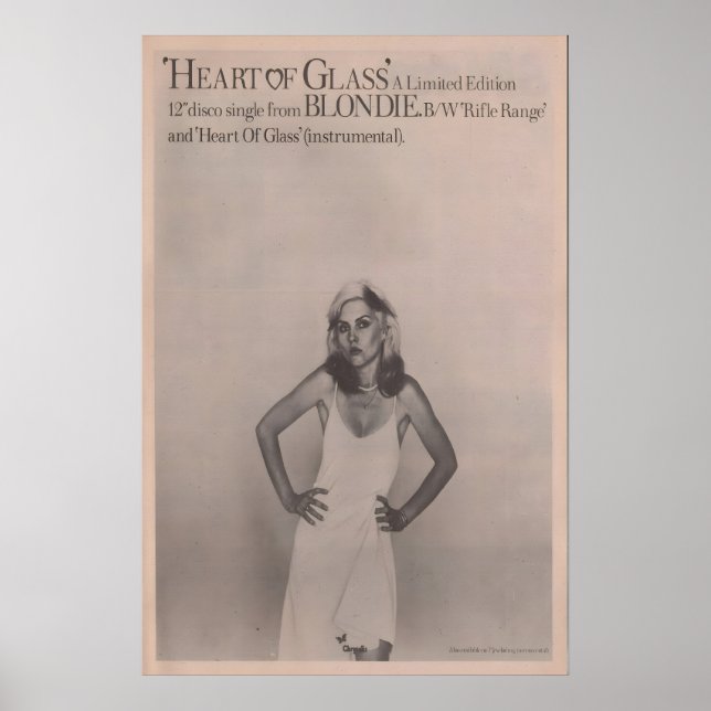 BLONDIE POSTER 1979 original NME - Heart of Glass (Framsidan)