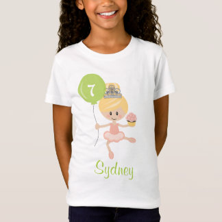 Blondin för Ballerinafödelsedagskjorta Tee Shirt