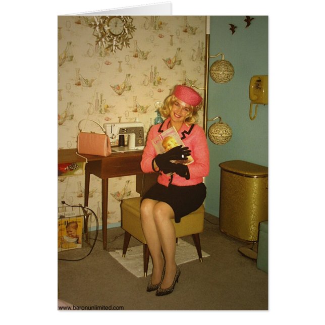 Blondiner är syr coolt hälsningskort (Framsidan)