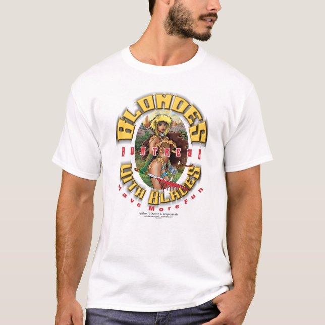 Blondiner med blad tee shirt (Framsida)