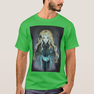 Blonhäxa med glödande kristaller t shirt