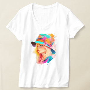Bloning med stor hatt t shirt