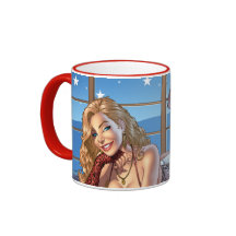 Blont hår, blått synade skönhetillustrationen - Al