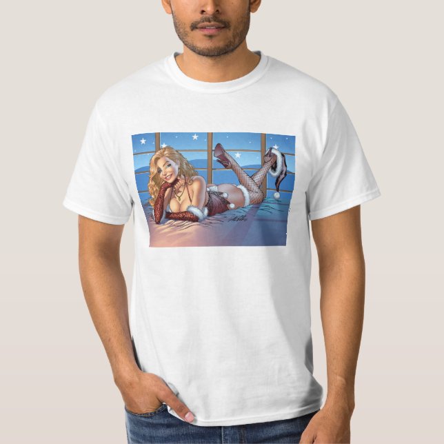 Blont hår, blått synade skönhetillustrationen - Al T Shirt (Framsida)
