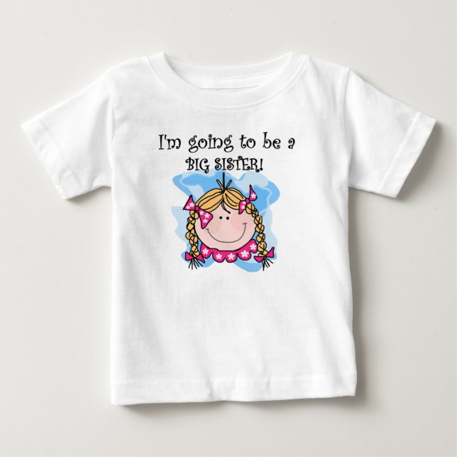 Blont hår för framtida storasyster t-shirt (Framsida)