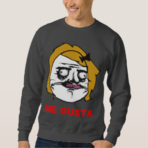 Blont kvinnligt mig Gusta komiskt ursinneansikte Sweatshirt