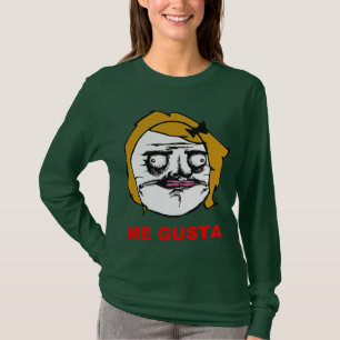 Blont kvinnligt mig Gusta komiskt ursinneansikte T Shirt