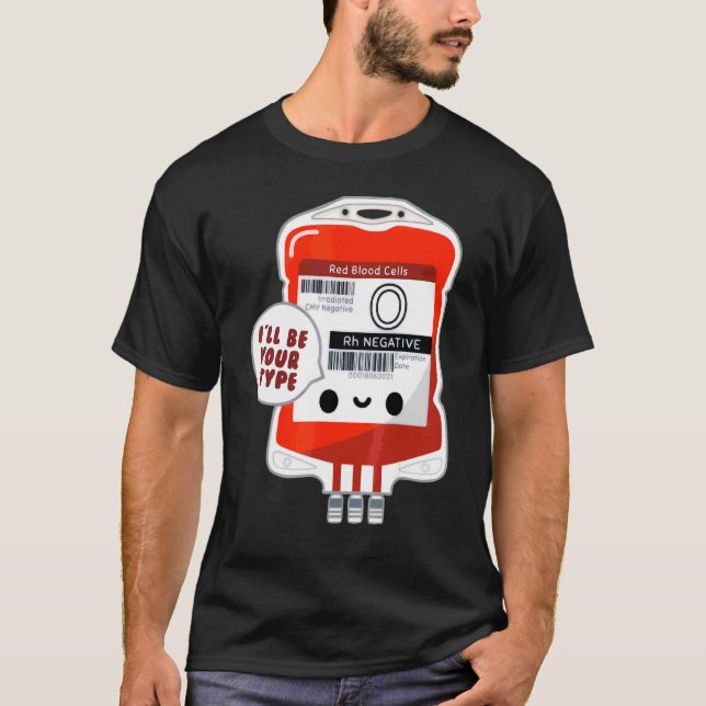 Blood Bag jag blir din typ sjuksköterska T Shirt (Framsida)