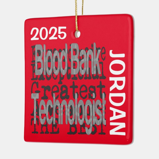 Blood Bank Technolog Extraordinaire ANPASSNINGSBAR Julgransprydnad Keramik (Vänster)
