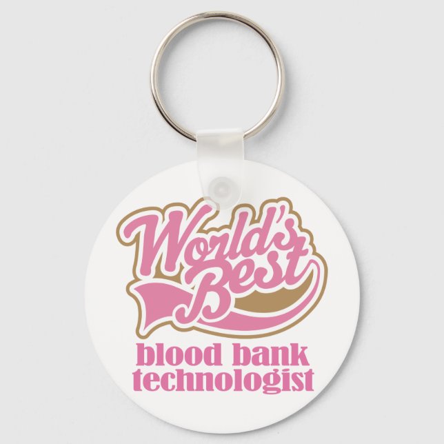 Blood Bank Technolog Rosa Gift Nyckelring (Framsida)