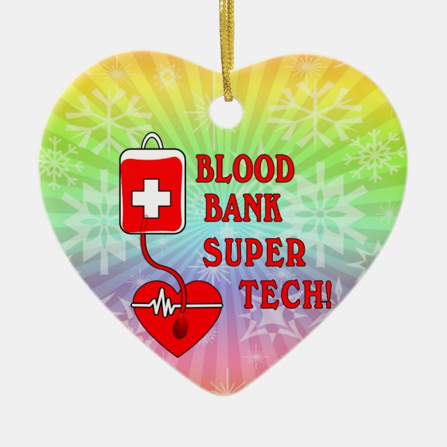 BLOOD BANK TOPPEN TECH JULGRANSPRYDNAD KERAMIK (Framsidan)