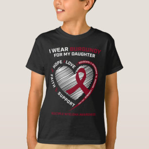 Blood Cancer Burgundy Dotter Många Myeloma Aw T Shirt