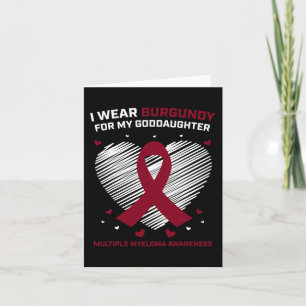 Blood Cancer Burgundy Goddotter Många Myeloma Kort