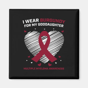Blood Cancer Burgundy Goddotter Många Myeloma Magnet