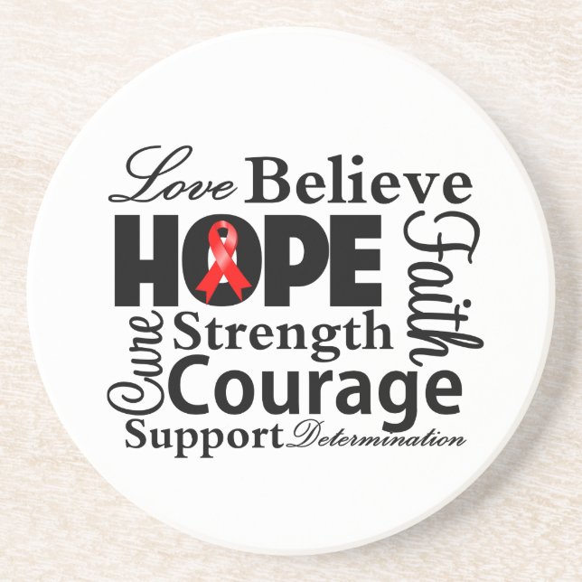 Blood Cancer Collage of Hope Underlägg Sandsten (Framsidan)