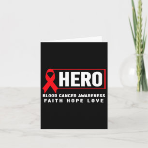 Blood Cancer Hero - Red Ribbon Blood Cancer Awaren Kort