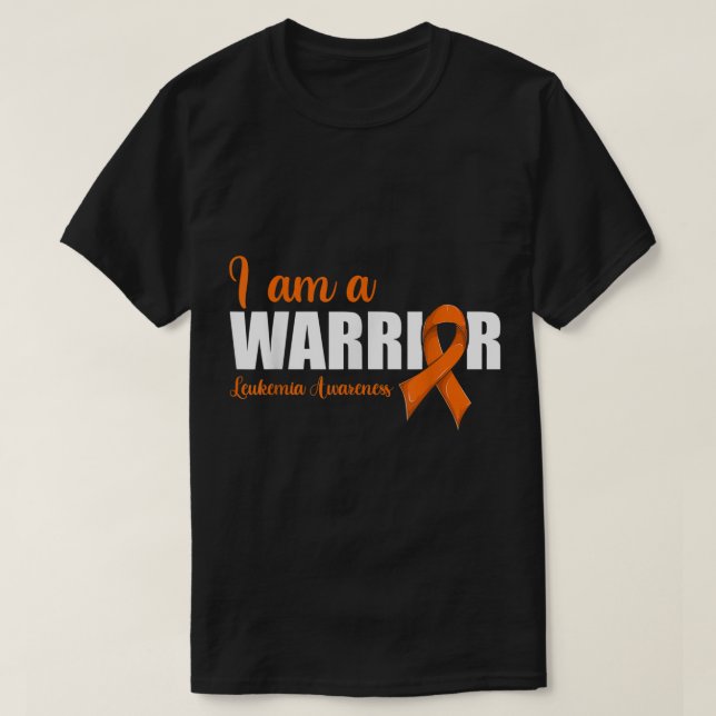 Blood Cancer Ribbon Shirt, Leukemi Awareness Jag ä T Shirt (Design framsida)