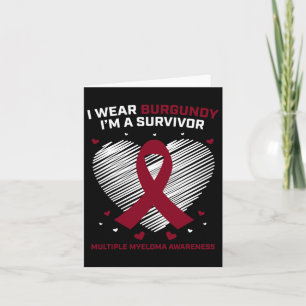 Blood Cancer Survivor Många Myeloma Medvetenhet P Kort