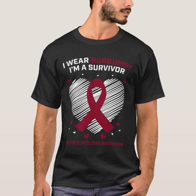 Blood Cancer Survivor Multiple Myeloma Awareness P T Shirt (Framsida)