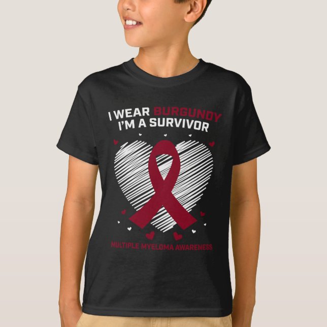 Blood Cancer Survivor Multiple Myeloma Awareness P T Shirt (Framsida)