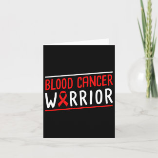 Blood Cancer Warrior Red Ribbon Kort