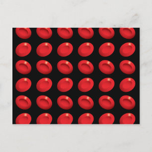 Blood Cells Mönster Vykort