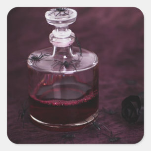 Blood Decanter Fyrkantigt Klistermärke