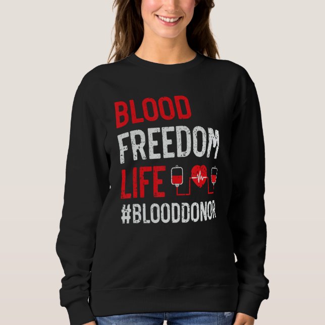 Blood Donation Awareness Blood Donor Phlebotomist  T Shirt (Framsida)
