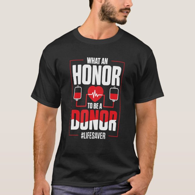 Blood Donation  Blood Donor Hero T Shirt (Framsida)