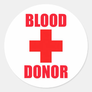 Blood Donor Runt Klistermärke