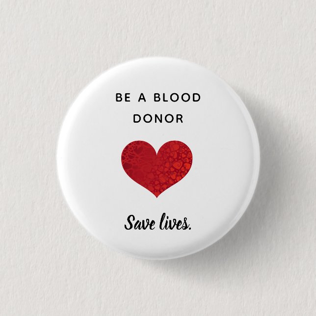 Blood Donor - Save Lives - Round Button Knapp (Framsida)