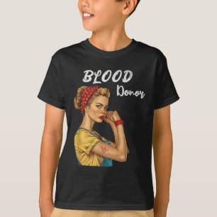 Blood Donor Women Bandana Lives Blood Donation Awa T Shirt
