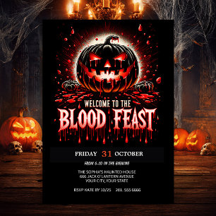 Blood Feast Halloween Inbjudningar