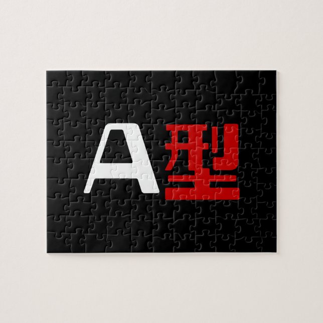 Blood Group A Japanska Kanji Pussel (Horisontell)