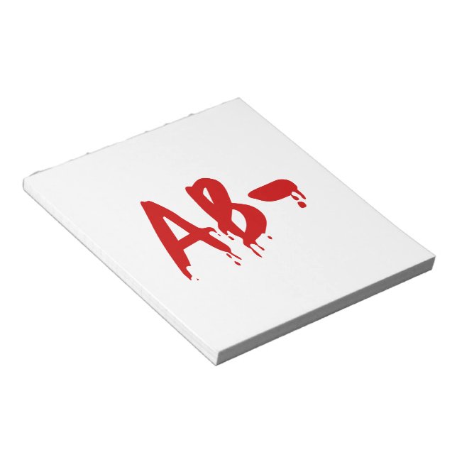 Blood Group AB - Negativ #Horror Hospital Anteckningsblock (Vinklad)
