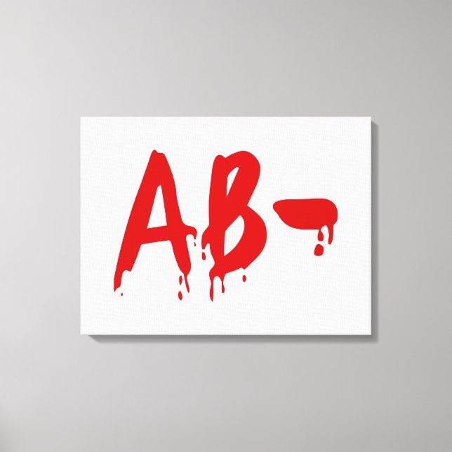 Blood Group AB - Negativ #Horror Hospital Canvastryck (Framsida)
